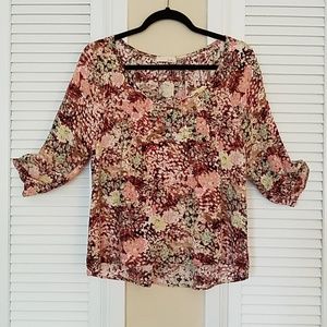 Lush High/low multicolor top